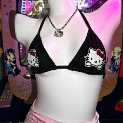 cat Kitty Bikini Bra Top lingerie - Y2k crop top Kawaii top Brand New Bra