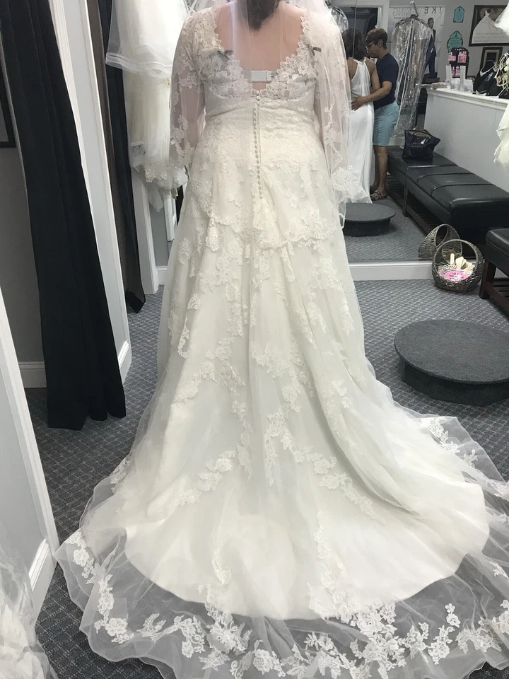 Bonny Bridal Ivory Wedding Dress Size 26 - Image 2 of 4