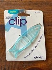 Vintage Goody Alligator Hair Clip Cincher Green Blue 11123