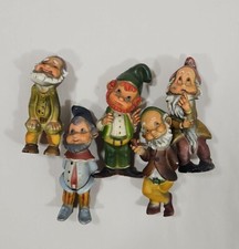 Gnomes Figures Lot Vintage Hong Kong Plastic Elves Old World Dwarves Leprechaun