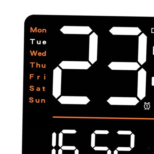 Orologio da parete digitale con ampio display rettangolare con data per - Foto 3 di 8