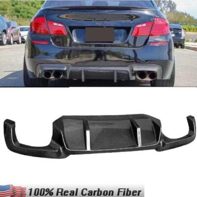Rear Bumper Lip Diffuser For BMW F10 530i 550i M-Sport 2010-16 REAL Carbon Fiber