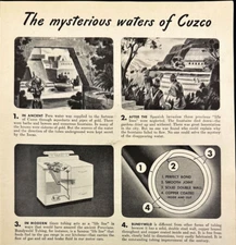 1946 Bundy Tubing Mysterious Waters of Cuzco Peru Detroit MI Vintage Print Ad