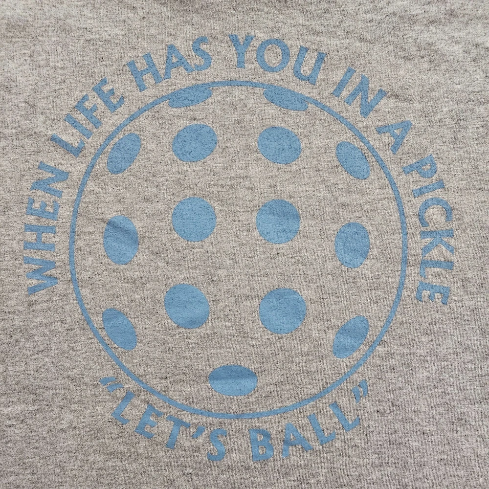 Pickleball When Life Has You in a Pickle Gray Short Sleeve Men's T-Shirt Pickleball When Life Has You in a Pickle Gray Short Sleeve Men's T-Shirt