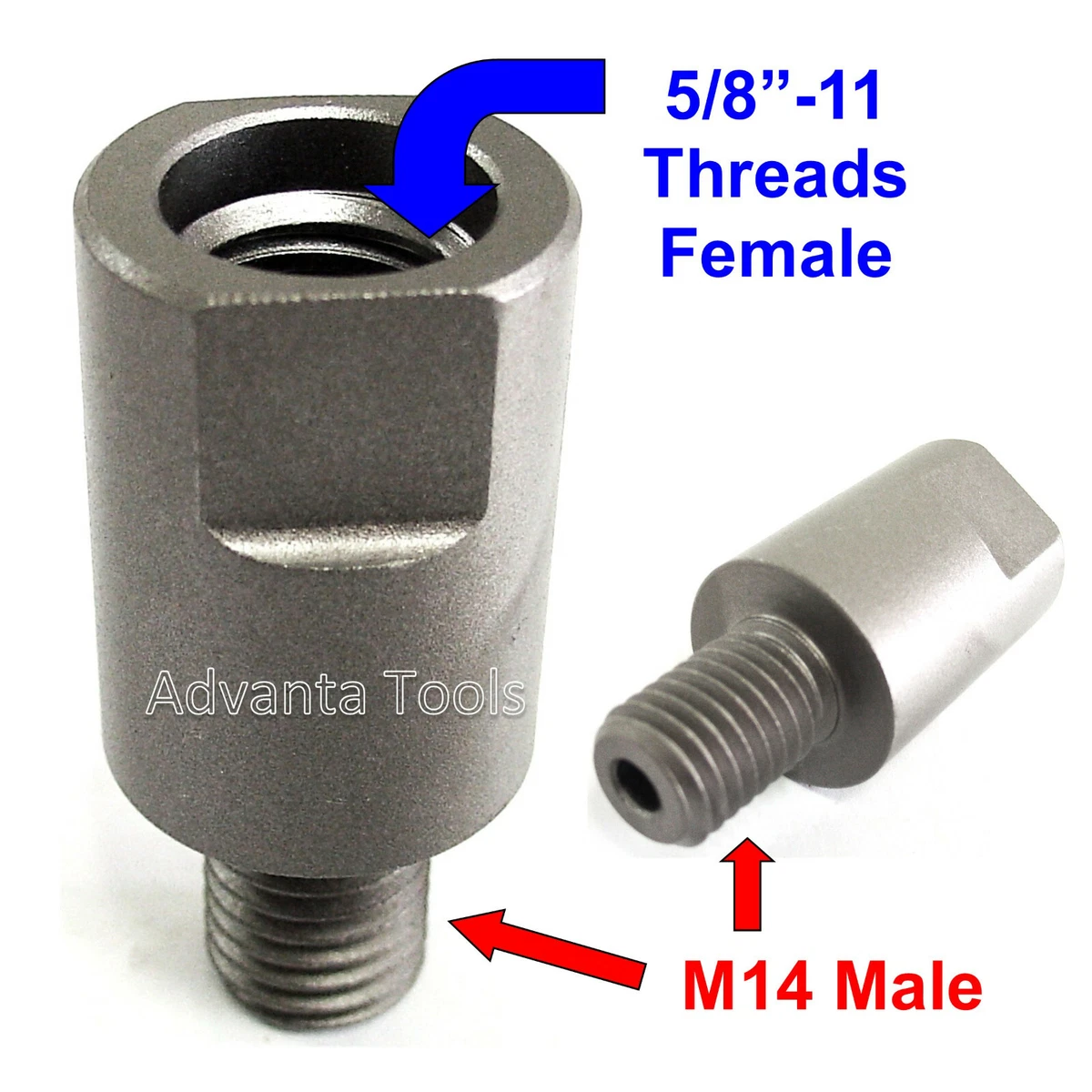 Angle Grinder Adapter: M14 Male - 5/8