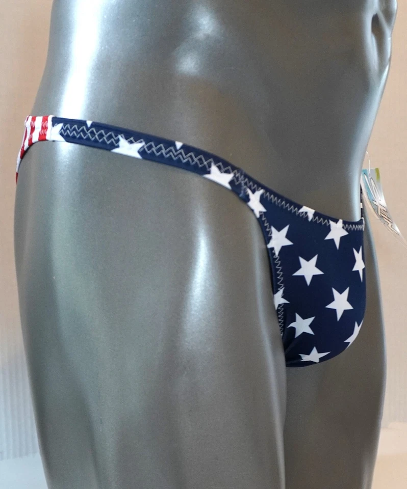 NEW BODYBUILDING MEN'S USA POSING TRUNKS BRIEF - Image 2 of 4