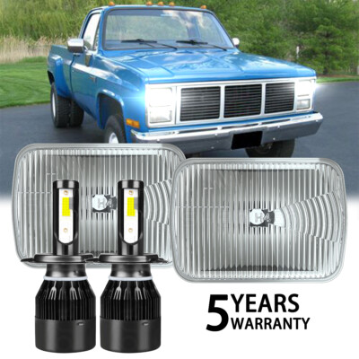 Pair 7x6'' LED Headlight for Chevy C1500 C2500 C3500 K1500 K2500 K3500 1988-1999