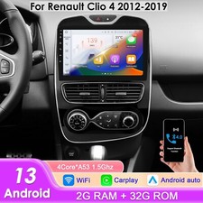 Carplay per Renault Clio 4 2012-2019 autoradio Android14 navigatore GPS WIFI RDS DAB+