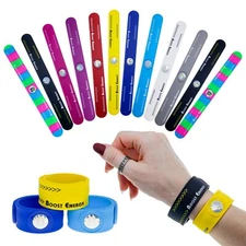 12 Silicone Slap Bracelets for Kids - Sport Slap Bracelets Wristbands for Boys