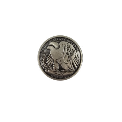 3 Stück Concho zum Schrauben Adler Eagle USA Münzenoptik coin  silber 30mm