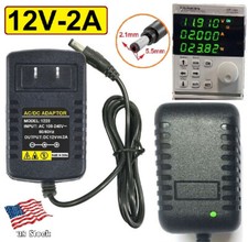 12V 2A 24W AC/DC Adapter Power Supply for Home Electronics 5.5x2.1mm DC Plug