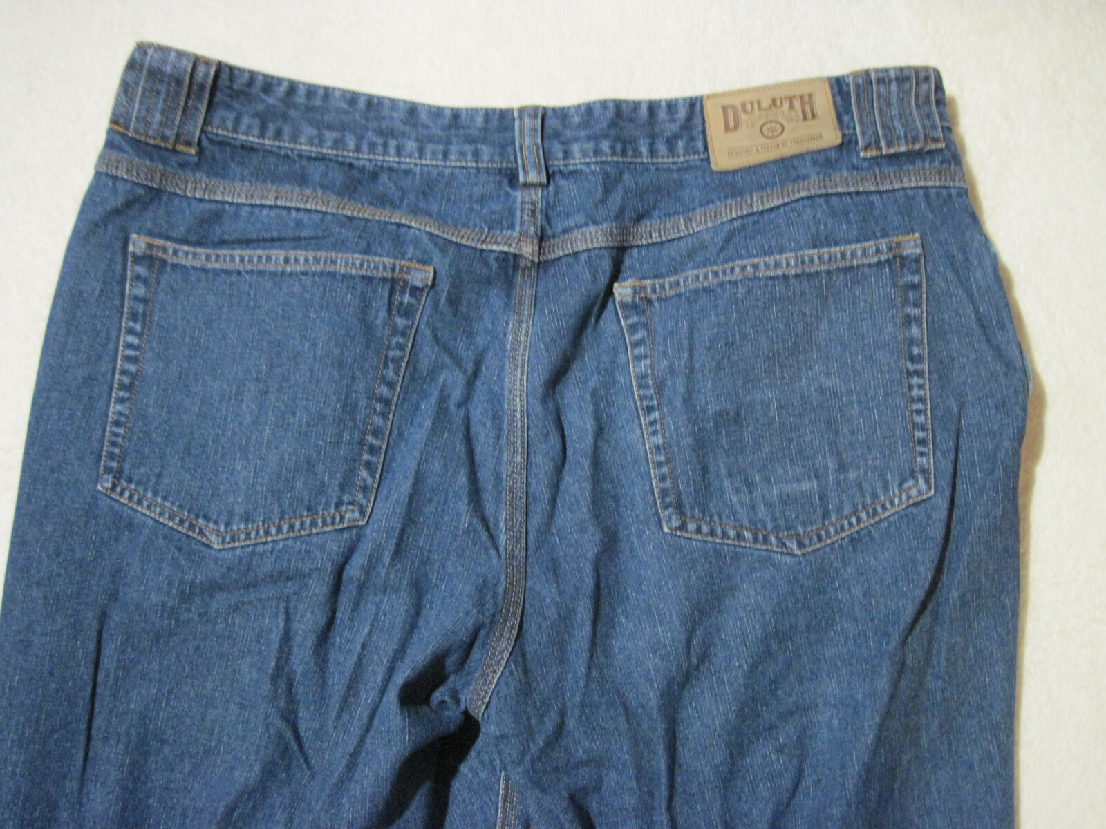DULUTH TRADING MENS BALLROOM JEANS WASHED BLUE DENIM COTTON GUSSET CROTCH eBay