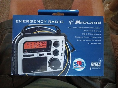 MIDLAND ER102, NEW IN BOX, EMERGENCY RADIO ALL HAZARDS/WEATHER ALERTS