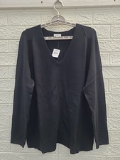 New J. Jill Soft Seamed V-neck Sweater Women's US Size L