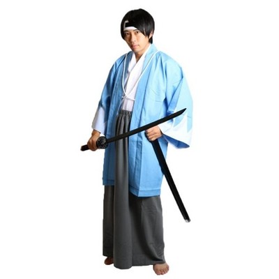 JAPANESE Shinsengumi XL Size Cosplay Blue Kimono hakama headband