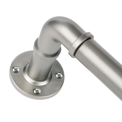 Industrial Curtain Rod Silver 32 to 58 Inch, Heavy Duty Curtain Rods for Wind...