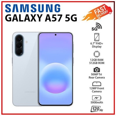 Samsung Galaxy A57 5G 12GB+512GB ICYBLUE Dual SIM Unlocked Android Smartphone