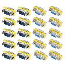 RS232 DB9 Male To Male Female To Female Serial Cable Gender Changer 20 PCS