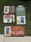 Pabst Blue Ribbon PBR Beer Wooden Signs Vintage 1960s