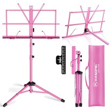Lightweight Portable Music Stand - Dual Use Folding Design with Accessories
