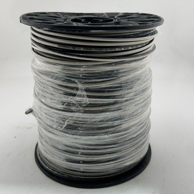 Cerrowire 10awg White Str 500 Single Copper Wire 500 Ft White With Black Stripe