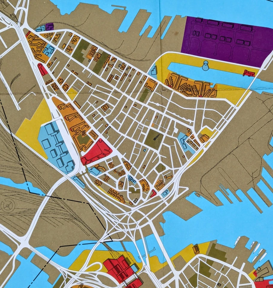 1965 BOSTON MASSACHUSETTS Map CHARLESTOWN - NORTH END - BACK BAY (40x32) - Image 4 of 4