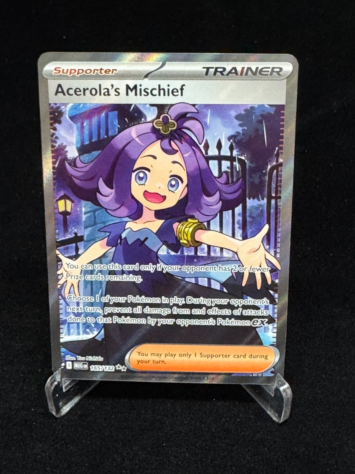 Pokemon Mega Evolution ACEROLA'S MISCHIEF 165/132 Full Art! Mint!
