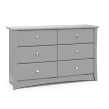 Crescent 6-Drawer Gray Dresser - GREENGUARD Certified for Kids Nursery
