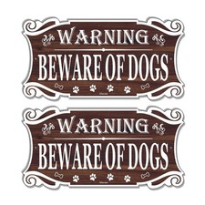 Beware of Dog Signs for Fence Warning for Property 12  x 6  Dog Premises Sign...