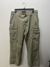 TRU-SPEC Khaki Cargo Pants Women Straight Leg Flat Front Pockets Solid