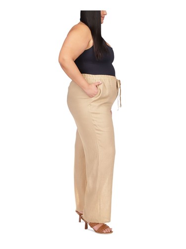 MICHAEL KORS Womens Beige Elastic Waist Wear To Work Straight leg Pants Plus 3X - Picture 11 of 11