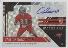 2018 Panini Unparalleled Rookie Hyper Signatures 18/25 Carlton Davis Auto 0c6