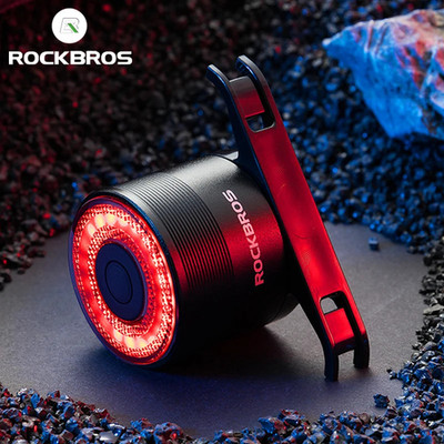 ROCKBROS Fahrrad Smart Brake Rücklicht MTB Sattelstütze IPX6 Fahrradrücklicht