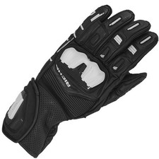 Gants de moto sport en cuir Richa Stradale - noir/blanc