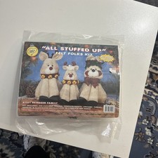 Vintage Craft Kit, Felt Reindeer Kit, Sealed dated 1997 "All Stuffed Up"