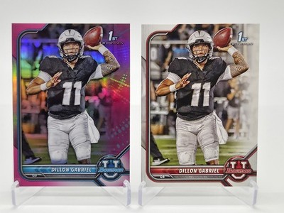 Dillon Gabriel 2022 Bowman U *2 Card Rookie Lot* Bowman 1st Base/Pink Browns