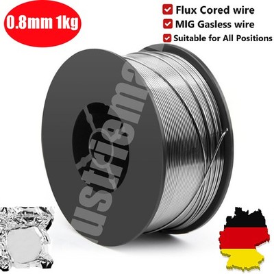 Fülldraht Edelstahl Schweißdraht 0,8mm E71T-GS NoGas Flux Cored Wire MIG MAG DE