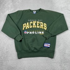 Vintage Green Bay Packers Pro Line Sweatshirt Mens Large Green 1996 Champion