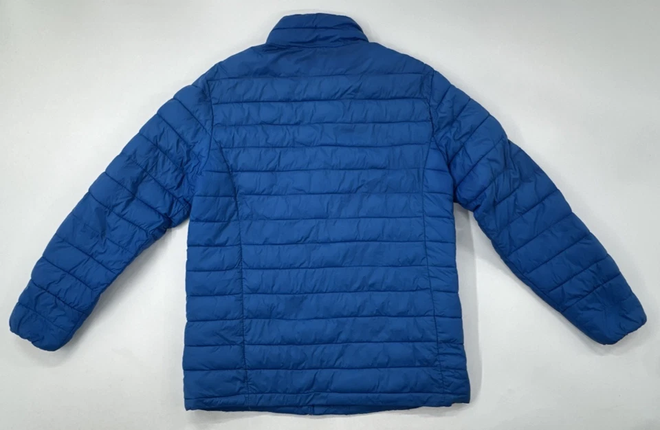 Jaqueta acolchoada Xersion masculina azul média com zíper completo leve náilon - Imagem 4 de 4