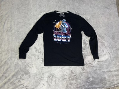 Black FORTNITE Give Me The Loot T Shirt Men's X-Large (46-48) Llama Graphic