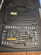 Stanley 6pt Sae Metric 46pc Socket And Ratchet Set Complete 14 38