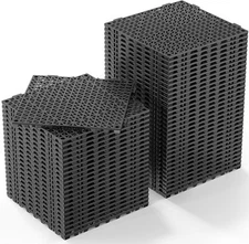 Interlocking Drainage Mat Non-Slip Soft PVC Floor Tiles 12 Pcs / 40 Pcs / 55 Pcs