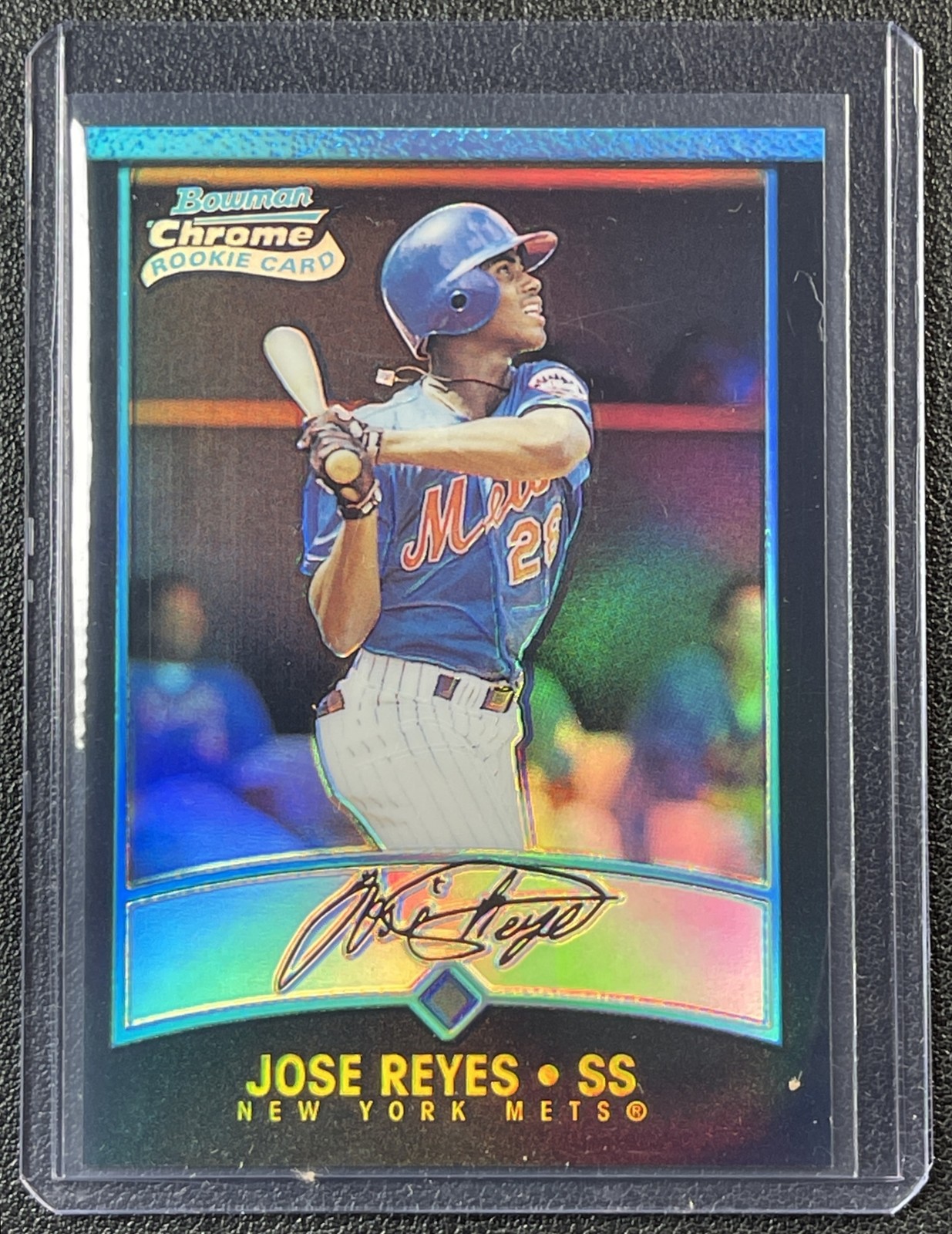JOSE REYES 2001 BOWMAN CHROME #164 ROOKIE REFRACTOR RC METS