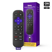 Roku Voice Remote Pro 2nd Ed. - Rechargeable TV Remote Control