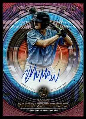 2022 Bowman Inception Prospect Autographs Kyle Manzardo Auto /75 Tampa Bay Rays