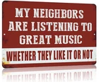 Funny Metal Tin Sign Vintage Man Cave Decor Music Garage Bar Wall Art 12x8