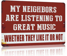 Funny Metal Tin Sign Vintage Man Cave Decor Music Garage Bar Wall Art 12x8