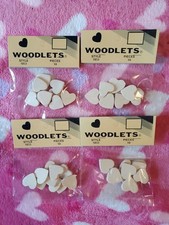 BASTELN - WOODLETS - #1853 - 10 STÜCK HERZEN HOLZFORMEN - NEU IM TÜTE! 4 Packungen