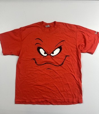Vintage Six Flags Shirt Mens L/XL Red Taz Face Graphic Tee Looney Tunes USA VTG