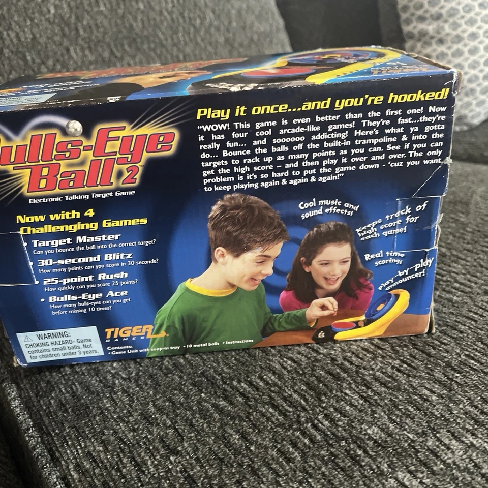 Электронная говорящая мишень Tiger Games Bulls-Eye Ball 2 Hasbro 2005 ЗАПЕЧАТАННАЯ - Изображение 4 из 4